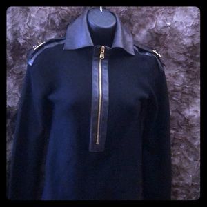 Vintage Dolce & Gabbana Black sweater w/ leather